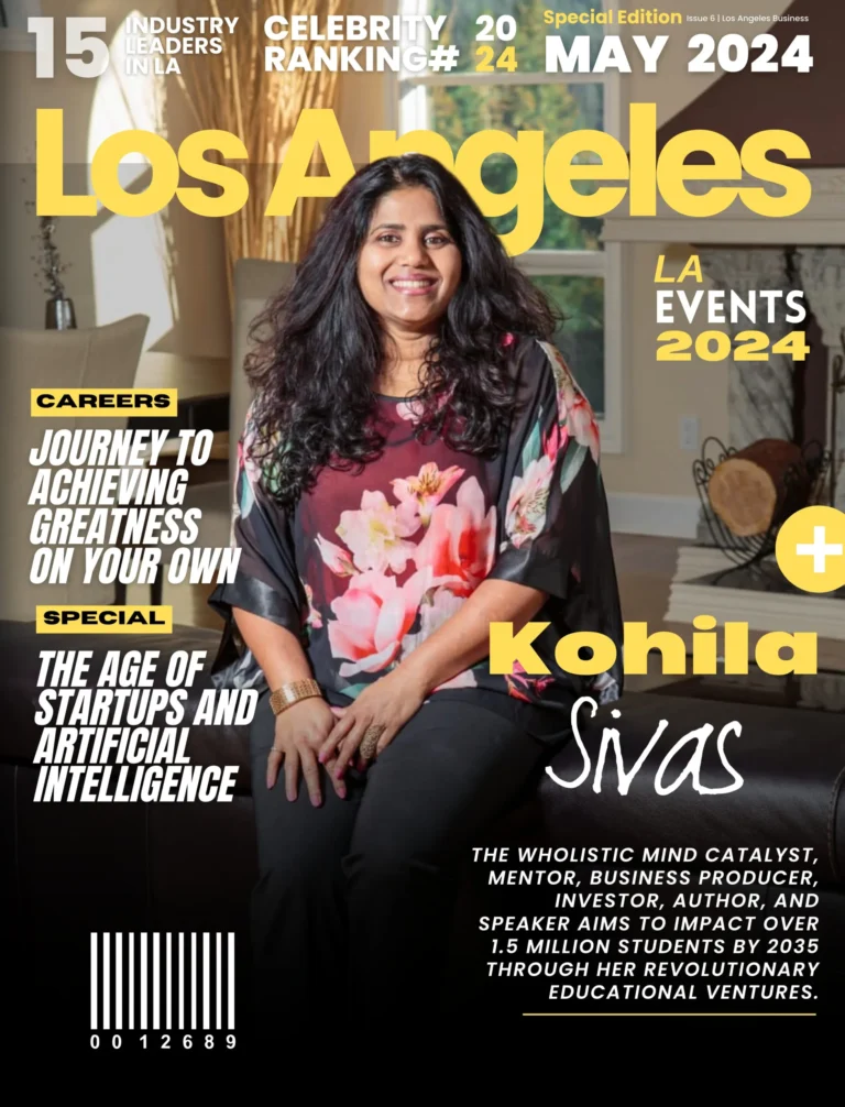 Los Angeles magazine cover featuring Kohila Sivas
